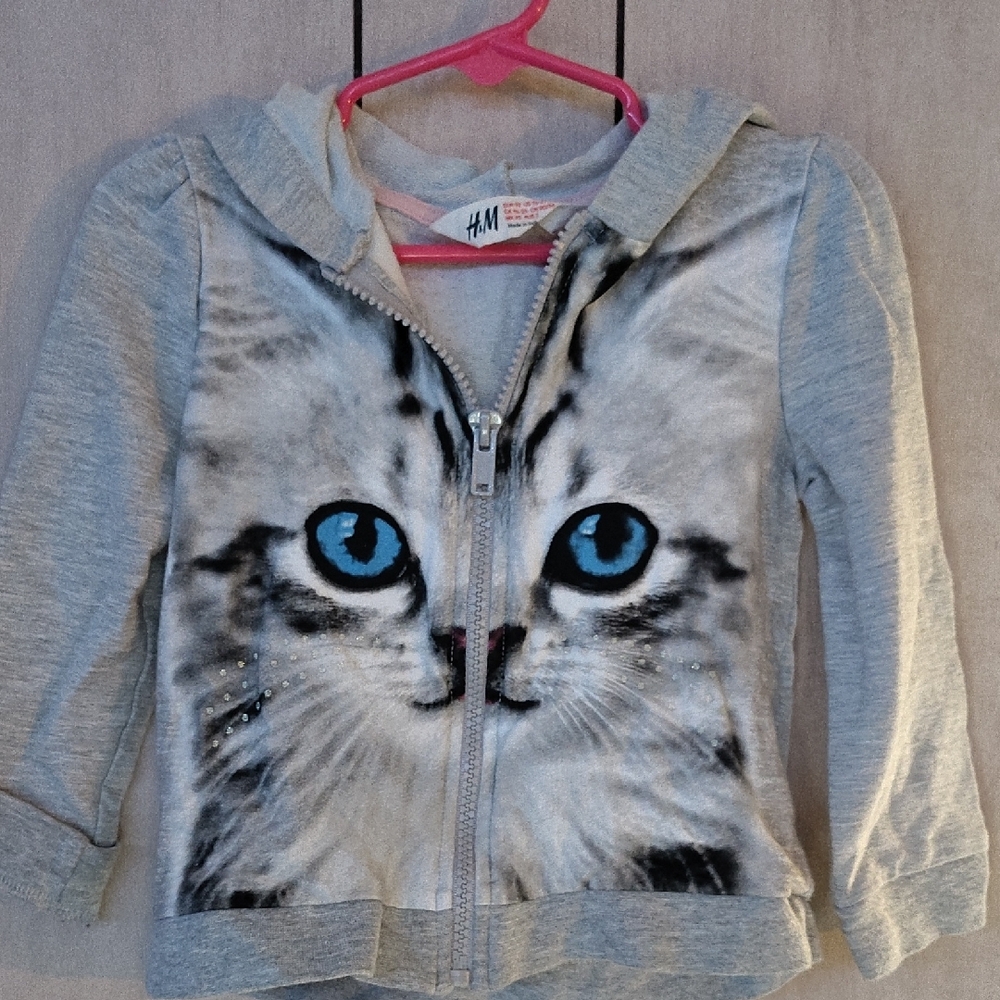 H&M Kids Grey Cat Hoodie